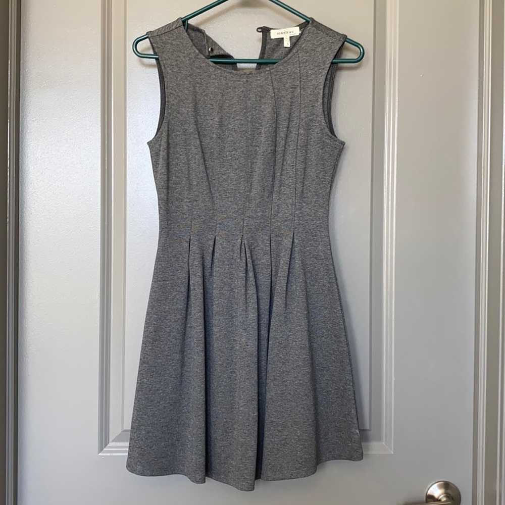 Fitted Grey A-Line Dress
